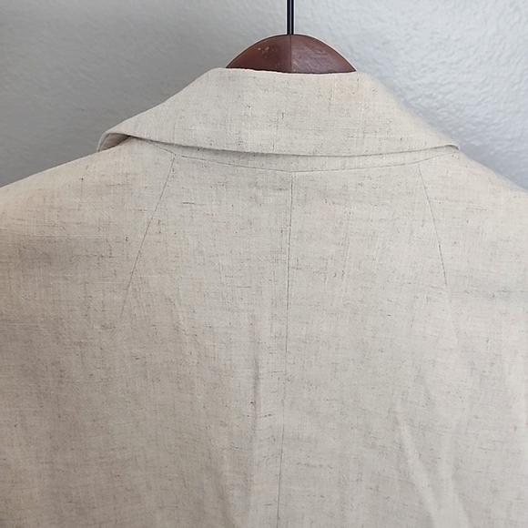 ELOQUII 3/4 Sleeve Realxed Linen Blend Jacket - Picture 7 of 10